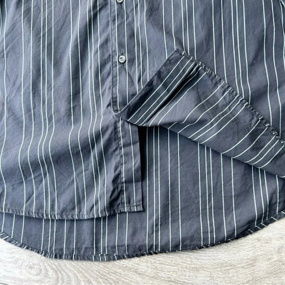 Lacoste Striped Black Button Down  Shirt - Picture 8 of 15